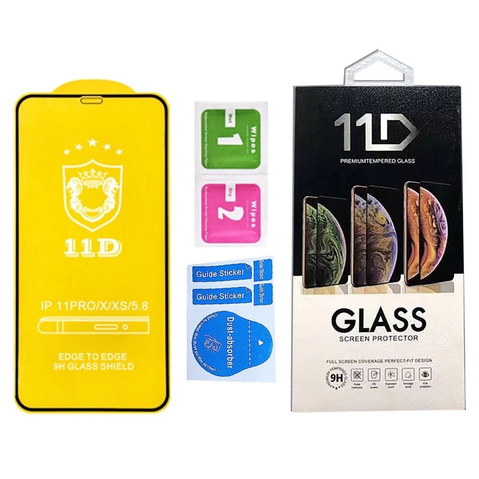 4PACK Screen Protector for iPhone 7/8 (WHITE).11D Curved Edge Tempered Glass - Image 1 of 4