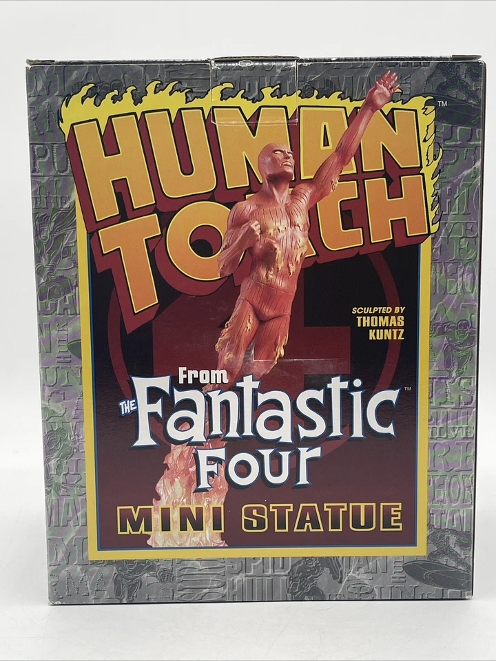 Mini Estatua de Los Cuatro Fantásticos Marvel de la Antorcha Humana Bowman Designs LE 225 De 4000 Foto 1 de 4