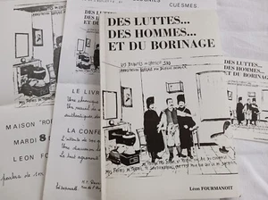 DES LUTTES DES HOMMES BORINAGE 1910-1925 CHRONIQUE BELGIQUE FOURMANOIT ENVOI - Picture 1 of 5