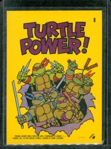 1989 TMNT Teenage Mutant Ninja Turtles Topps Series 1 Sticker Cards #8 - Picture 1 of 2