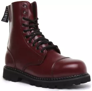 Grinders Hunter In Cherry 10 Eye Lace Up Steel Toe Mens Boot Size US 7- 13 - Picture 1 of 6