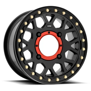 KMC KS235 Grenade Beadlock UTV Aluminum Wheel Rim 15x6 4/137 5+1 Black Satin - Picture 1 of 1