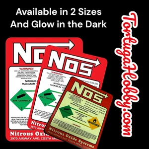 NOS Bottle Nitrous Oxide Racing Label Decals Stickers - Picture 1 of 1