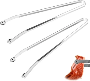 Küchenzange, 2 Pcs Kochpinzette Edelstahl, 39cm Lang Grillpinzette, BBQ Würstche - Bild 1 von 7