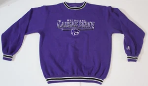 SIZE L 1990s VINTAGE KANSAS STATE WILDCATS SWEATSHIRT LOGO ATHLETIC KSU FOOTBALL - Picture 1 of 21