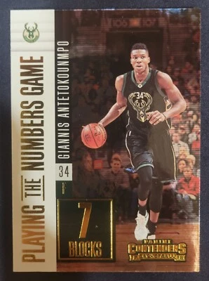 💥 Giannis Antetokounmpo 2017-18 Panini Contenders #23 Playing the Numbers Game Foto 1 de 2