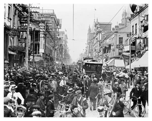 Zweiter Burenkrieg Toronto Bewohner feiern Fall von Pretoria Silberdampf Foto - Bild 1 von 1