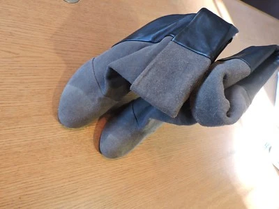 BOTINES COLIN STUART Talla 7 M NEGRO/GRIS GAMUZA CUERO TACÓN 3.5" Foto 1 de 3