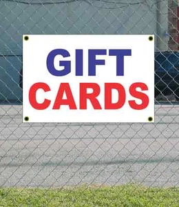 2x3 GIFT CARDS Red White & Blue Banner Sign NEW Discount Size & Price - Picture 1 of 3