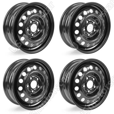 Set of 4 New 15Inch Black Steel Wheel Rim Replacement For Nissan NV200 2013-2021 Foto 1 de 4