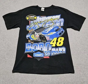 Camisa De Colección Jimmie Johnson Para Hombres Mediana Negra Lowes 48 Born To Run NASCAR AOP - Imagen 1 de 7