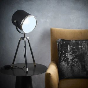 Black Tripod Table Lamp or Floor Lamp Projector style Spot light with a Diffuser - Picture 1 of 4