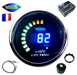 Manómetro Carrera VEGA 52mm Temperatura Escape Digital+Leds 200-1370°C - Bild 1 von 6