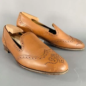 Mocassini ballerine RALPH LAUREN taglia 9 in pelle marrone traforata alare - Foto 1 di 9