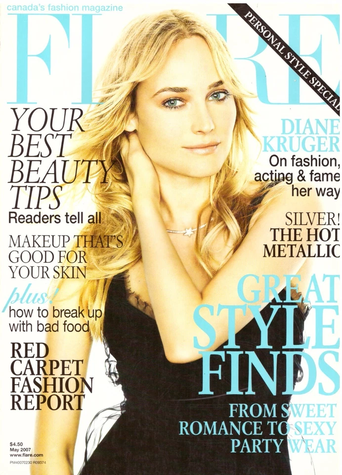 2007 Flare Fashion Magazine Canada Diane Kruger Beauty Makeup Red Carpet Looks - Image 1 of 1