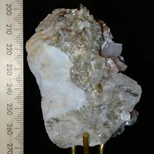 Beryl var Goshenite crystals w/ Muscovite Mica on Albite mineral specimen 0.26kg - Foto 1 di 8