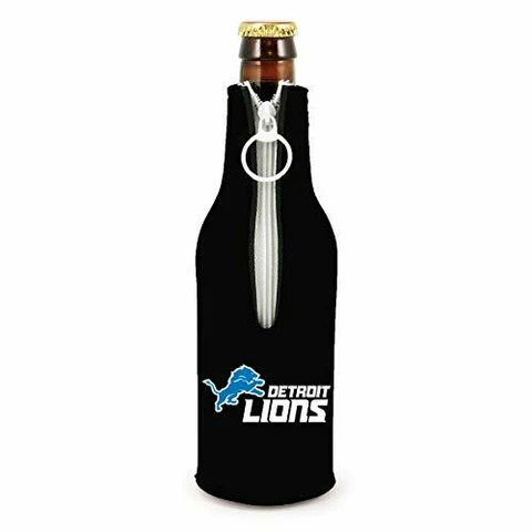 Detroit Lions NFL Kolder  Bottle Cooler Neoprene Zip up Suit Set of 2 Cover