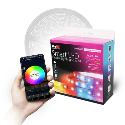 Pro X Smart LED Flexible Lighting Strip Kit 16ft Pack - Image 1 of 4