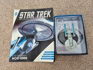 STAR TREK EAGLEMOSS OFFICIAL STARSHIPS COLLECTION #8 USS EXCELSIOR SHIP - Picture 1 of 3