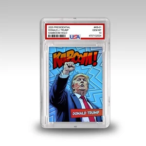 Donald Trump Kaboom Card - Custom Graded Slab - Fight Assassination Attempt - Picture 1 of 2