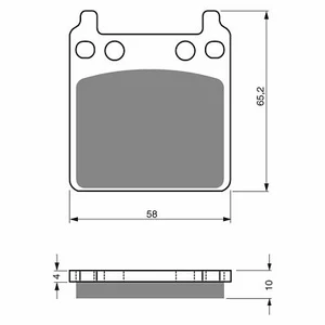 Goldfren Rear Brake Pads for Honda CB750F SUPER SPORT 1975-1976 (S3 X2) - Picture 1 of 3