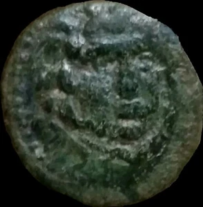 Macedonia, Amphipolis AE. ca 1st Century BC. Winged head of Gorgoneion /Athena  - Picture 1 of 2