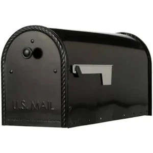 New Architectural Mailboxes Edward's, Galvanized Steel Black 22.9"X11. 9"X8.6" - Picture 1 of 9