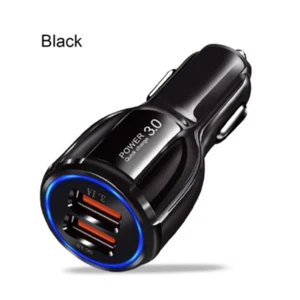 Olaf Auto USB Ladegerät Quick Charge 3.0 2.0 Handy Ladegerät 2 Port SCHWARZ A25 - Bild 1 von 1