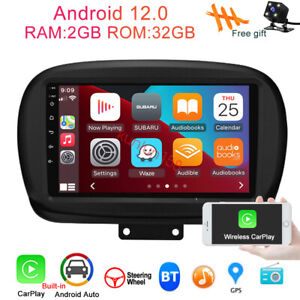 Android 12.0 Car Stereo Radio Player Wifi GPS CarPlay For Fiat 500x 2014-2019