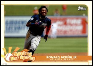 Ronald Acuna Jr. 2020 Topps Opening Day Spring has Sprung 5x7 #SHS-15 16/49 Brav