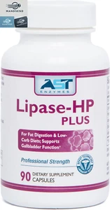 Lipase-Hp plus – 90 Vegetarian Capsules - Digestive Enzymes for Fat Digestion – - Picture 1 of 12