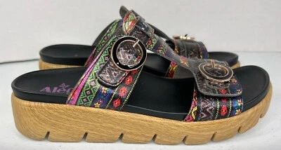 Sandalias sin cordones Alegria para mujer negras VITA Pow Wow con correa en T talla 6,5 usadas en excelente estado Foto 1 de 4