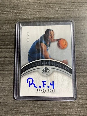 2006-07 SP Authentic Rookie Authentics /299 Randy Foye #128 Rookie Auto RC A2 - Image 1 of 2