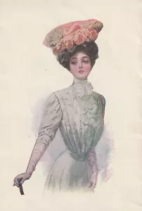 1900s May Delineator Fashion Brochure Butterick Patterns Color and B&W 9.25 x 4 - Imagen 1 de 8