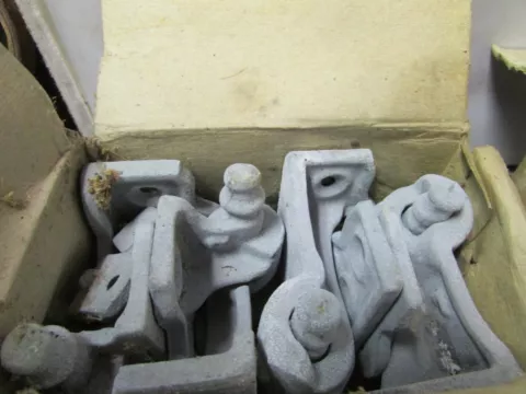 VINTAGE CAST IRON SHUTTER HINGES LOCKS NOS Cover