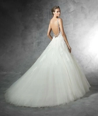 Pronovias Prala Refined, Tulle, Princess A-line Wedding Dress - Image 1 of 4