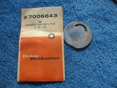 Buick Oldsmobile Pontiac Rochester 1955 1965 carburador estrangulador placa deflectora GM Foto 1 de 4