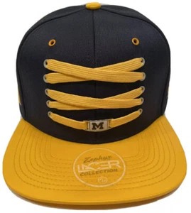 Zephyr NCAA Michigan Wolverines Lacer RARE "Patent" Flat Bill SnapBack Hat NWT - Picture 1 of 5