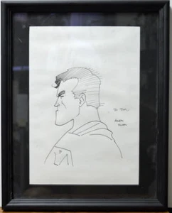 ORIGINAL KUNST SUPERMAN PROFIL 9" x 12" vom Künstler Andy Kuhn - Bild 1 von 1