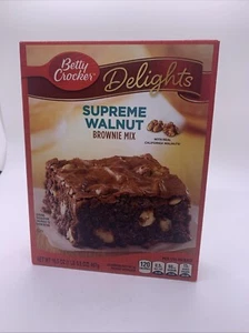 Betty Crocker Delights Supreme Walnut Brownie Mix 16.5 oz - Picture 1 of 4