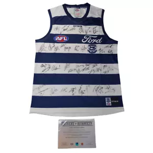 Geelong Cats Football Club 2024 AFL Official Team Signed Guernsey - Picture 1 of 1