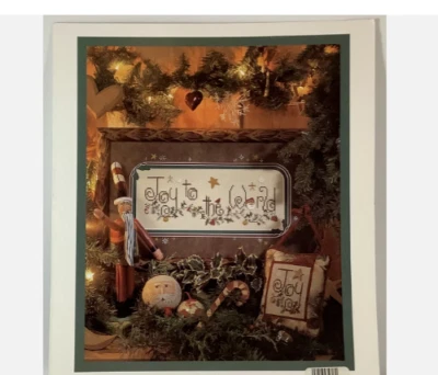 Vtg Rare Shepherd's BUSH Printworks Joy To The World 2003 Cross St. pattern - Image 1 of 4