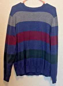 Maglione uomo a righe Izod taglia XL - Foto 1 di 4