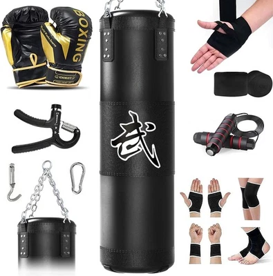 Saco Bolsa De Boxeo Kit Para Adultos y Niños Guantes Punching Bag 6 in 1 Nuevo