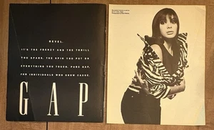 1991 Gap Clothing Betty Boo Singer Fashion Frenzy Thrills 2-pg 90s Print Ad - Picture 1 of 4