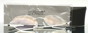 Occhiali da vista unisex SILHOUETTE placcati oro 23kt 5558 KZ 7100 argento opaco senza montatura - Foto 1 di 16
