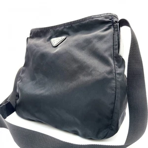 Auténtico bolso bandolera de hombro de cuero de nailon vintage de PRADA negro - Imagen 1 de 18