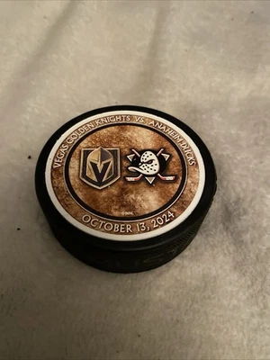 Vegas Golden Knights vs Anaheim Ducks Matchup Puck 10.13.2024 - Image 1 of 4