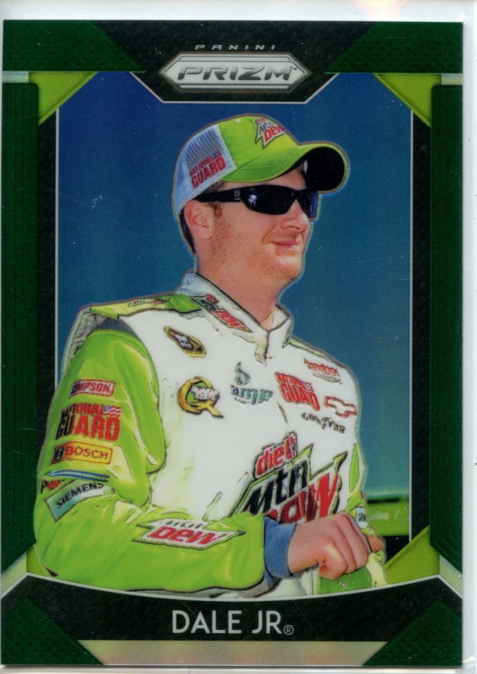 2019 Panini Prizm Racing NASCAR VARIATION Green #41 Dale Earnhardt Jr #9/99 - Image 1 of 2