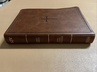 KJV Bible, Large Super Giant Print, Brown Leather-Touch Cover King James Version - Image 1 of 4